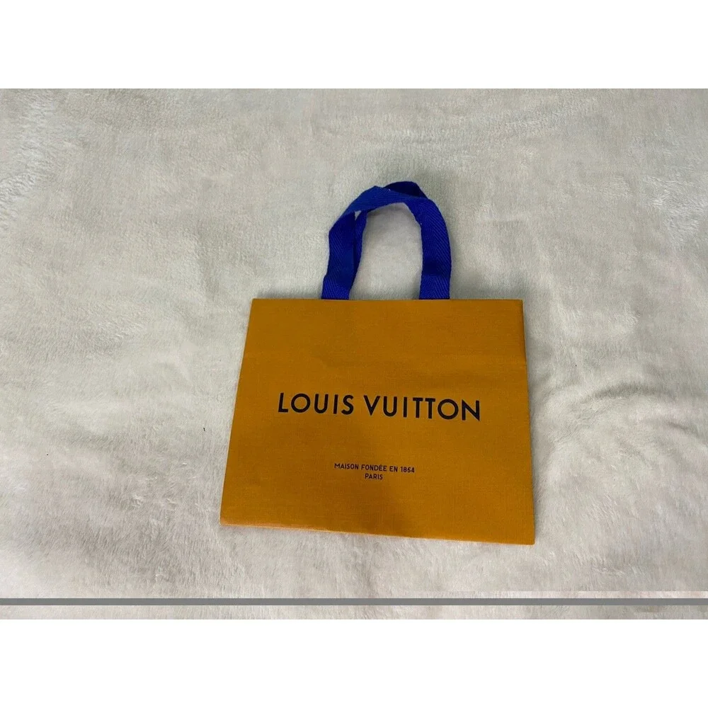 Louis Vuitton 9”x 7” X 6” Authentic Paper Gift/Shopping Bag Small Tote Orange